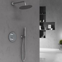 Душевой комплект VSFW-101TCH термостатический встраиваемый, двухрежимный, хром - Gidratop.ru изображение