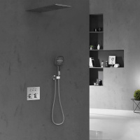 Душевой комплект VSFW-401TCH термостатический встраиваемый, трехрежимный, хром - Gidratop.ru изображение