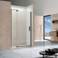 Душевая дверь Extra VDP-1E1112CLGM, 1100/1200, вороненая сталь, стекло прозрачное - Gidratop.ru изображение