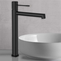 Смеситель для накладной раковины Desire VBF-1D2MB однорычажный, черный - Gidratop.ru изображение