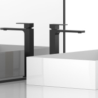 Смеситель для раковины Cube VBF-1C02MB однорычажный, черный - Gidratop.ru изображение