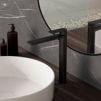 Смеситель для раковины Vogue (SS) VBF-2VS2MB однорычажный, черный матовый - Gidratop.ru изображение