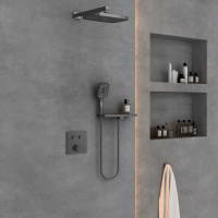 Душевой комплект VSFW-4211RGM встраиваемый, 2 режима, вороненая сталь - Gidratop.ru изображение