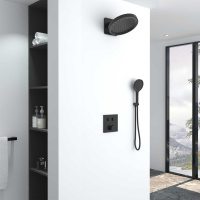 Душевой комплект VSFW-421I3MB встраиваемый, двухрежимный, черный - Gidratop.ru изображение