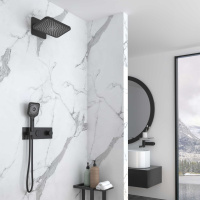 Душевой комплект VSFW-422TI4MB встраиваемый, термостатический, двухрежимный, черный - Gidratop.ru изображение