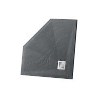 Поддон для душа из искусственного камня VST-4SP1010A, 1000*1000*25, антрацит - Gidratop.ru изображение