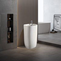 Раковина керамическая Vincea VBS-2P202, 500*460*880, напольная, цвет белый - Gidratop.ru изображение