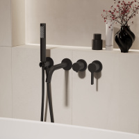 Смеситель для ванны Villa VTFW-1VL1MB, встраиваемый, черный - Gidratop.ru изображение