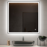 Зеркало LED VLM-3VN7007 700х700 c сенсорным выключателем и диммером - Gidratop.ru изображение