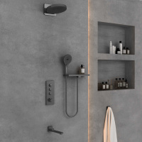 Душевой комплект VSFW-433TI1RGM встраиваемый, вороненая сталь - Gidratop.ru изображение