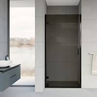 Душевая дверь Flex VDP-1F900CGB, 900, черный, стекло тонированное - Gidratop.ru изображение