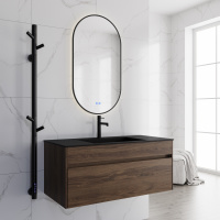 База под раковину Chiara 1000 подвесная, 1 выкатной ящик soft-close, C.Oak - Gidratop.ru изображение