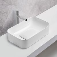 Раковина керамическая Vincea VBS-50450, 505*380*150, накладная, цвет белый - Gidratop.ru изображение