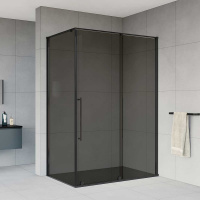 Душевой уголок Arno VSR-1A9012CGB, 1200*900, черный, стекло тонированное - Gidratop.ru изображение