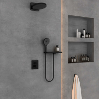 Душевой комплект Inspire VSFW-3I21T1RMB встраиваемый, термостатический, 2 режима, черный - Gidratop.ru изображение