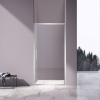 Душевая дверь Slim 8mm VDP-4SL100CL, хром, стекло прозрачное - Gidratop.ru изображение