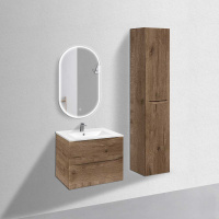 База под керамическую раковину Mia 700 подвесная, 2 выкатных ящика soft close, V.Oak - Gidratop.ru изображение