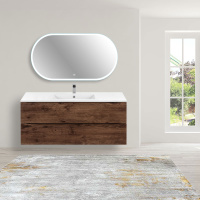 База под керамическую раковину Mia 1200 подвесная, 2 выкатных ящика soft close, R.Wood - Gidratop.ru изображение