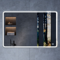 Зеркало LED VLM-3VC120-2 1200х800 c сенсорным выключателем и диммером, антизапотевание - Gidratop.ru изображение