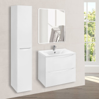 База под раковину Mia 600 подвесная, 2 выкатных ящика soft close, G.White - Gidratop.ru изображение