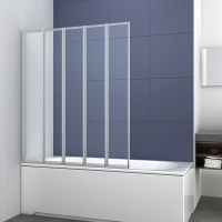 Душевая шторка на ванну VSB-32120CL, 1200*1400, хром, стекло прозрачное - Gidratop.ru изображение