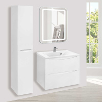 База под раковину Mia 650 подвесная, 2 выкатных ящика soft close, G.White - Gidratop.ru изображение