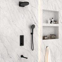 Душевой комплект VSFW-433TI1MB встраиваемый, черный - Gidratop.ru изображение