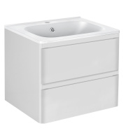 База под раковину Vico 600 подвесная, 2 выкатных ящика soft close, G.White - Gidratop.ru изображение