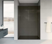 Душевая дверь Arno VPS-1A120CGB, 1200, черный, стекло тонированное - Gidratop.ru изображение