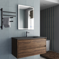 База под раковину Gio 1000 подвесная, 2 выкатных ящика soft-close, C.Oak - Gidratop.ru изображение