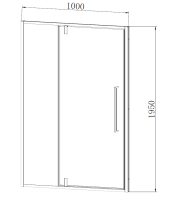 Душевая дверь Slim-N VDP-4SN100CLGM, вороненая сталь, стекло прозрачное - Gidratop.ru изображение