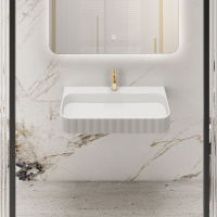 Раковина из искусственного камня Vincea VWB-6SG90MW, 900*460*120, подвесная, цвет белый матовый - Gidratop.ru изображение