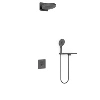 Душевой комплект Inspire VSFW-3I21MT1RGM встраиваемый, термостат, двухрежимный, вороненая сталь - Gidratop.ru изображение