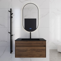 База под раковину Chiara 800 подвесная, 1 выкатной ящик soft-close, C.Oak - Gidratop.ru изображение