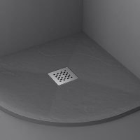 Поддон для душа из искусственного камня VST-4SQ1010A, 1000*1000*25, антрацит - Gidratop.ru изображение