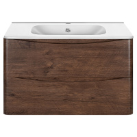 База под раковину Paola 800 подвесная, 2 выкатных ящика soft close, R.Wood - Gidratop.ru изображение