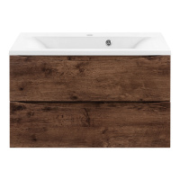 База под раковину Mia 800 подвесная, 2 выкатных ящика soft close, R.Wood - Gidratop.ru изображение