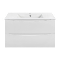 База под керамическую раковину Mia 900 подвесная, 2 выкатных ящика soft close, G.White - Gidratop.ru изображение