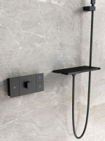 Душевой комплект Futura VSFW-2F11TMB термостатический встраиваемый, 3 режима, черный - Gidratop.ru изображение