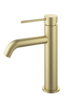 Смеситель для раковины City VBF-2C1BG однорычажный, брашированное золото - Gidratop.ru изображение