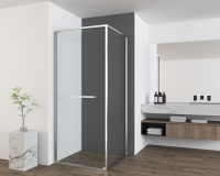 Душевой уголок Tesi VSRW-7TS9090CL, 900*900, хром, стекло прозрачное - Gidratop.ru изображение