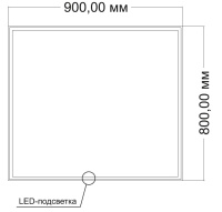 Зеркало LED VLM-3VN9008-2 900х800 c сенсорным выключателем и диммером, антизапотевание - Gidratop.ru изображение