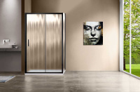 Душевой уголок Garda VSR-1G9012CHB, 1200*900, черный, стекло шиншилла - Gidratop.ru изображение