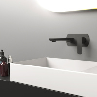 Смеситель для раковины Next VBFW-1N1MB встраиваемый однорычажный, черный - Gidratop.ru изображение