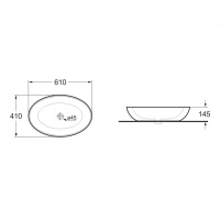 Раковина керамическая Vincea VBS-115, 610*410*145, накладная, цвет белый - Gidratop.ru изображение