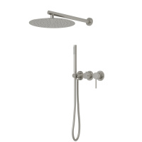 Душевой комплект Groove VSFW-4G01BN встраиваемый, 2 режима, 30см верх душ, брашированный никель - Gidratop.ru изображение