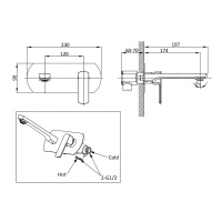 Смеситель для раковины Next VBFW-1N1MB встраиваемый однорычажный, черный - Gidratop.ru изображение