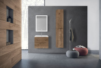 База под керамическую раковину Mia 600 подвесная, 2 выкатных ящика soft close, V.Oak - Gidratop.ru изображение