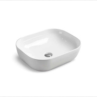 Раковина керамическая Vincea VBS-101, 500*400*140, накладная, цвет белый - Gidratop.ru изображение