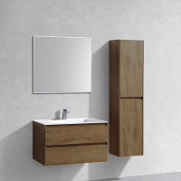 База под раковину Luka 800 подвесная, 2 выкатных ящика soft-close, T.Oak - Gidratop.ru изображение